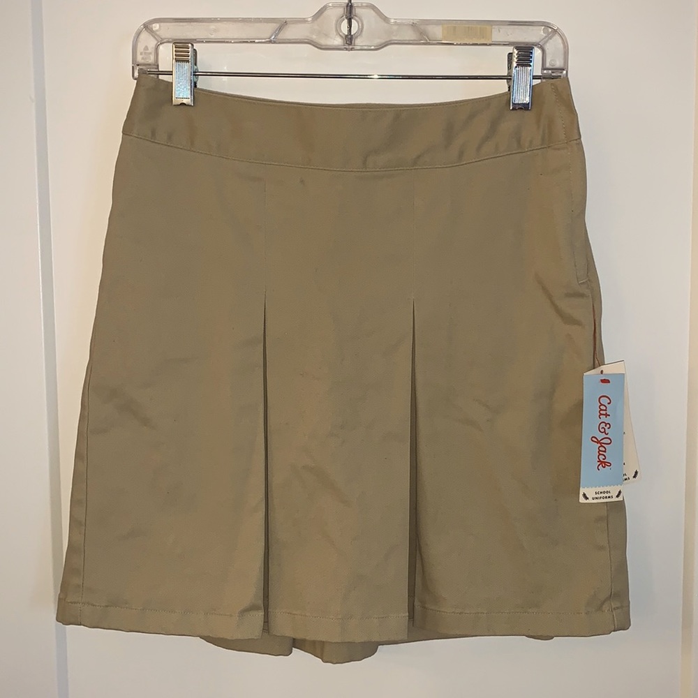 Girl’s Cat and Jack Khaki Uniform Skirt size 14 NWT